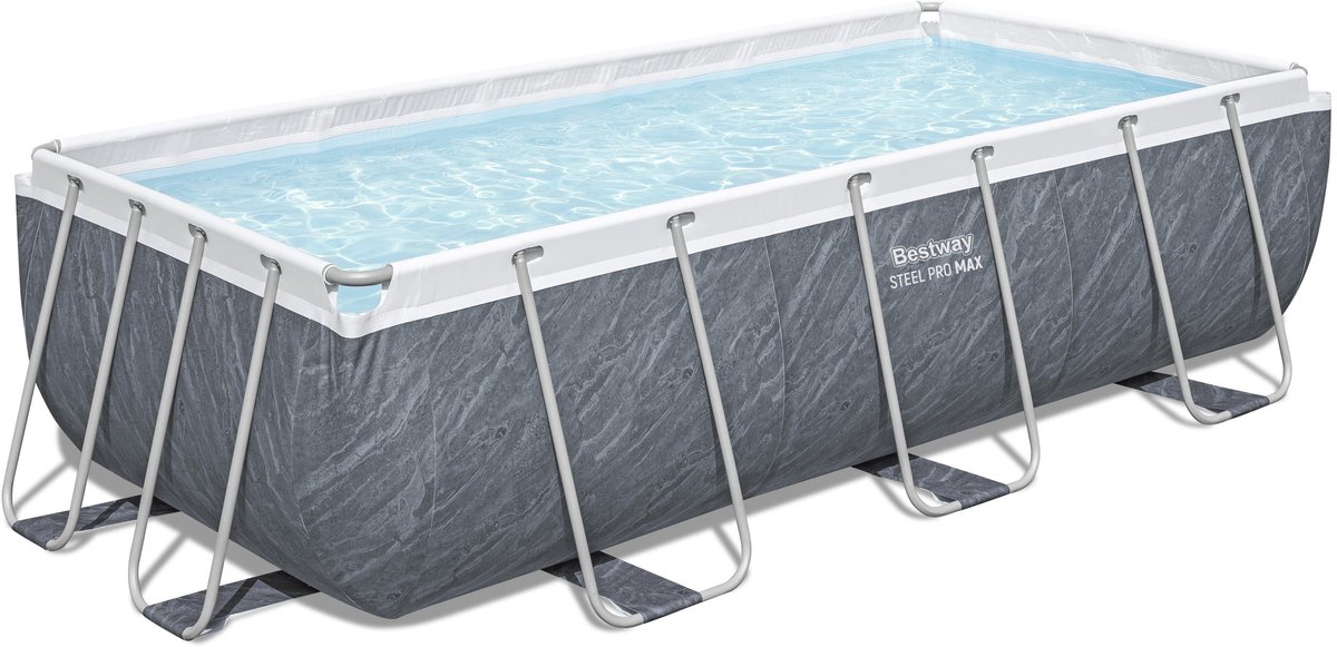 Bestway Power Steel zwembadset met filterpomp en ladder – rattanprint